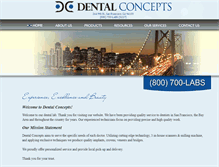 Tablet Screenshot of dentalconceptssf.com